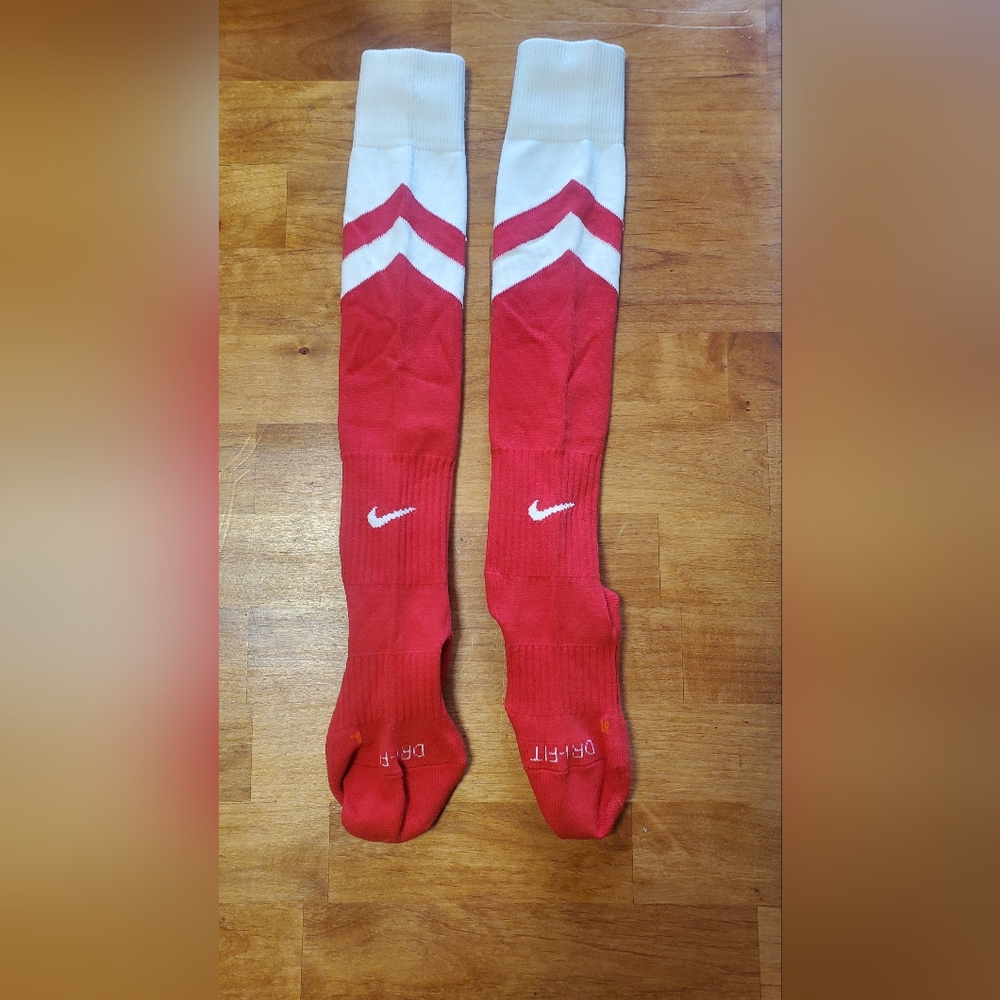 Nike Athletic Socks Red White Performance Design